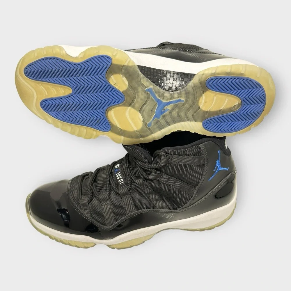 Air Jordan 11 Retro 2009 Space Jam Size 13 378037-041 Black Blue OG Rare MJ Shoe
